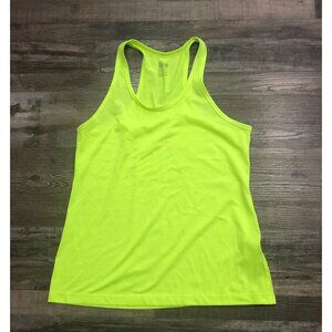 Nike Dri Fit Womens Medium Neon Yellow Athletic Tank Top Shirt